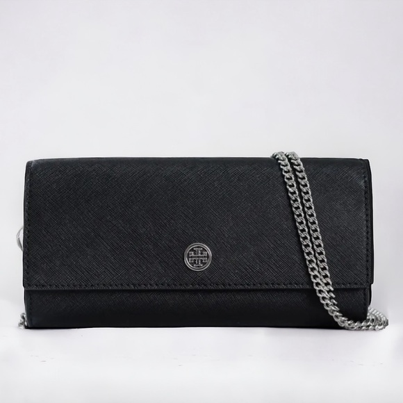 Tory Burch Handbags - Tory Burch Emerson Wallet on a Chain Crossbody in Black